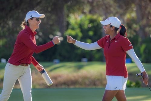Coach Anne Walker and Megha Ganne (credit Ellen Levy)
