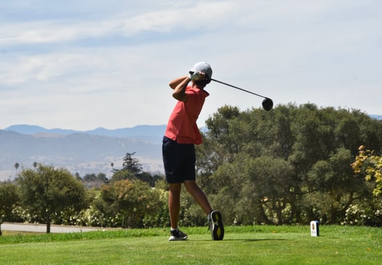 Young Golfer taking a swing