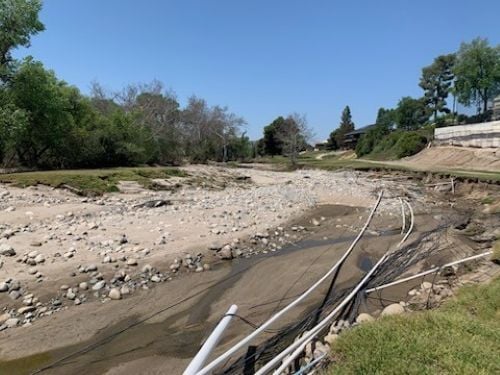 Damage to No 12 fairway