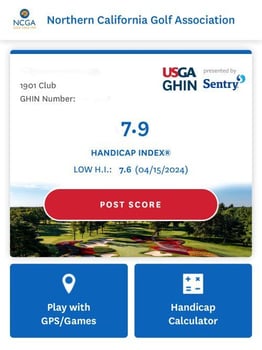 GHIN App Handicap Index