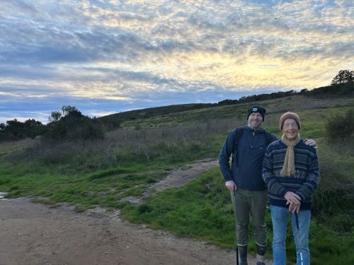 Isaac with his father, Dr. Joseph Weintraub, at Pogonip. Joseph, a retired physician, he was part of a group that saved Pogonip from being developed in the 1990s.