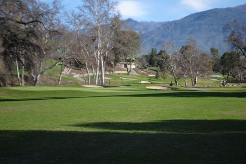Looking at the eighth green with the par-3 ninth in the background