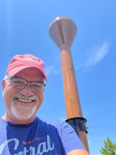 Parker in Casey, Indiana at the World;s Biggest Golf Tee