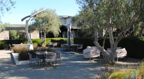 Tasting patio at Tolosa Winery - SLO