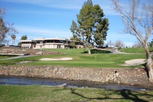 The approach over to the 18th green